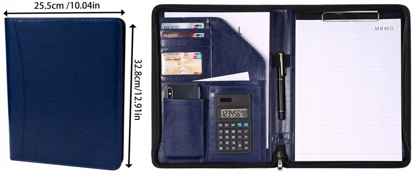 Elegancki Biwuar Aktówka Teczka Biznesowa Multi Organizer A4