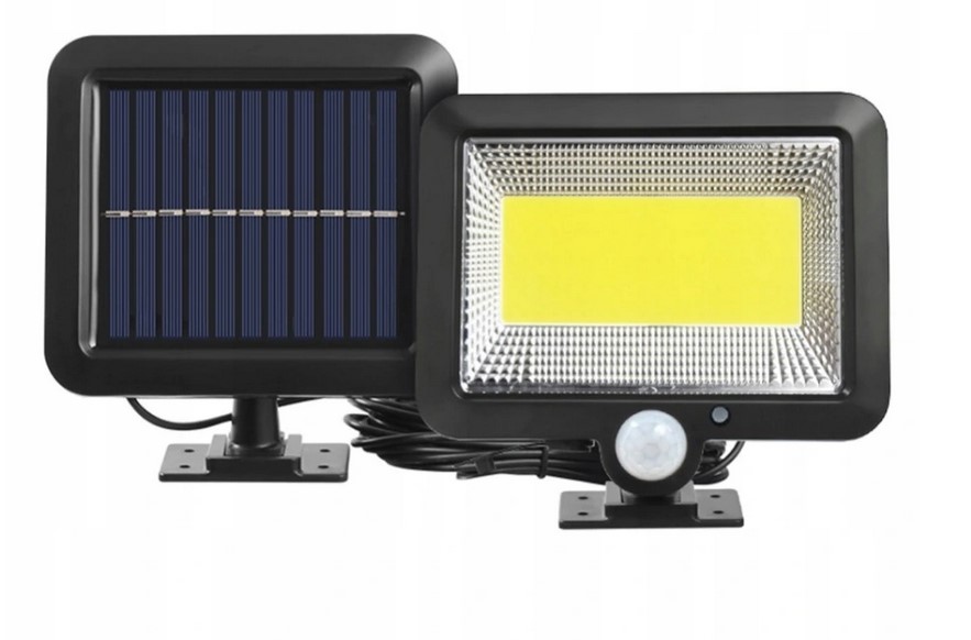LAMPA SOLARNA Z CZUJNIKIEM RUCH I ZMIERZCHU 100LED