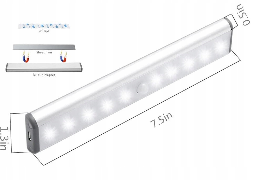 Bezprzewodowa Lampka LED z czujnikiem ruchu szafa