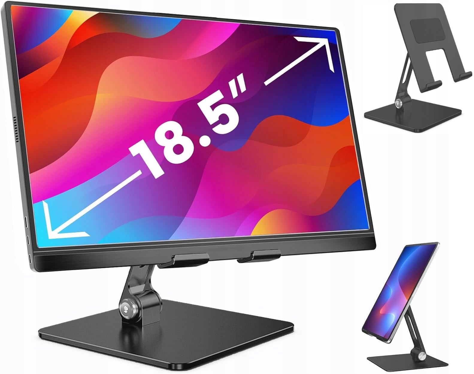 MOCNY Stojak podstawka uchwyt pod tablet na telefon regulowana na biurko GREY