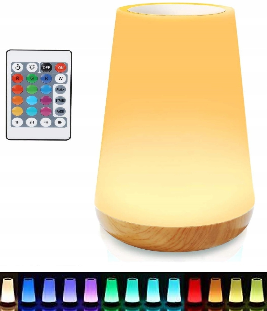 Bezprzewodowa Lampka 13 Kolory Dotykowa RGB pilot