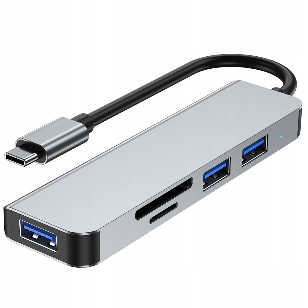 HUB ADAPTER 5W1 USB-C TYP USB 3.0 CZYTNIK SD / TF