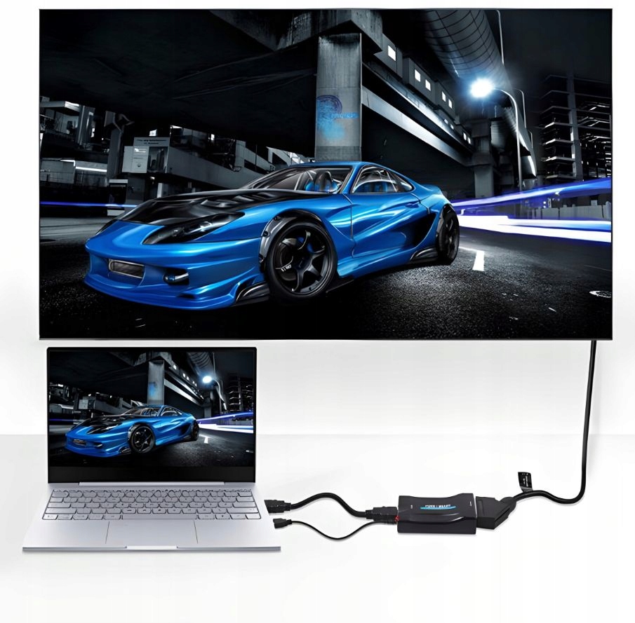Adapter HDMI do SCART konwerter Euro MHL