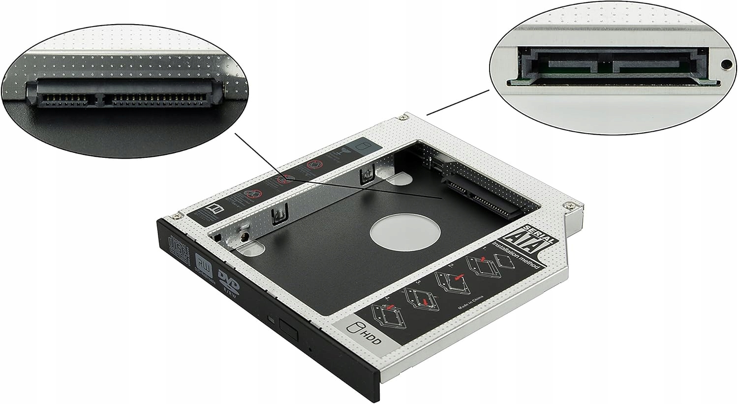 Kieszeń na drugi dysk ramka 2,5 HDD SSD SATA 12,7