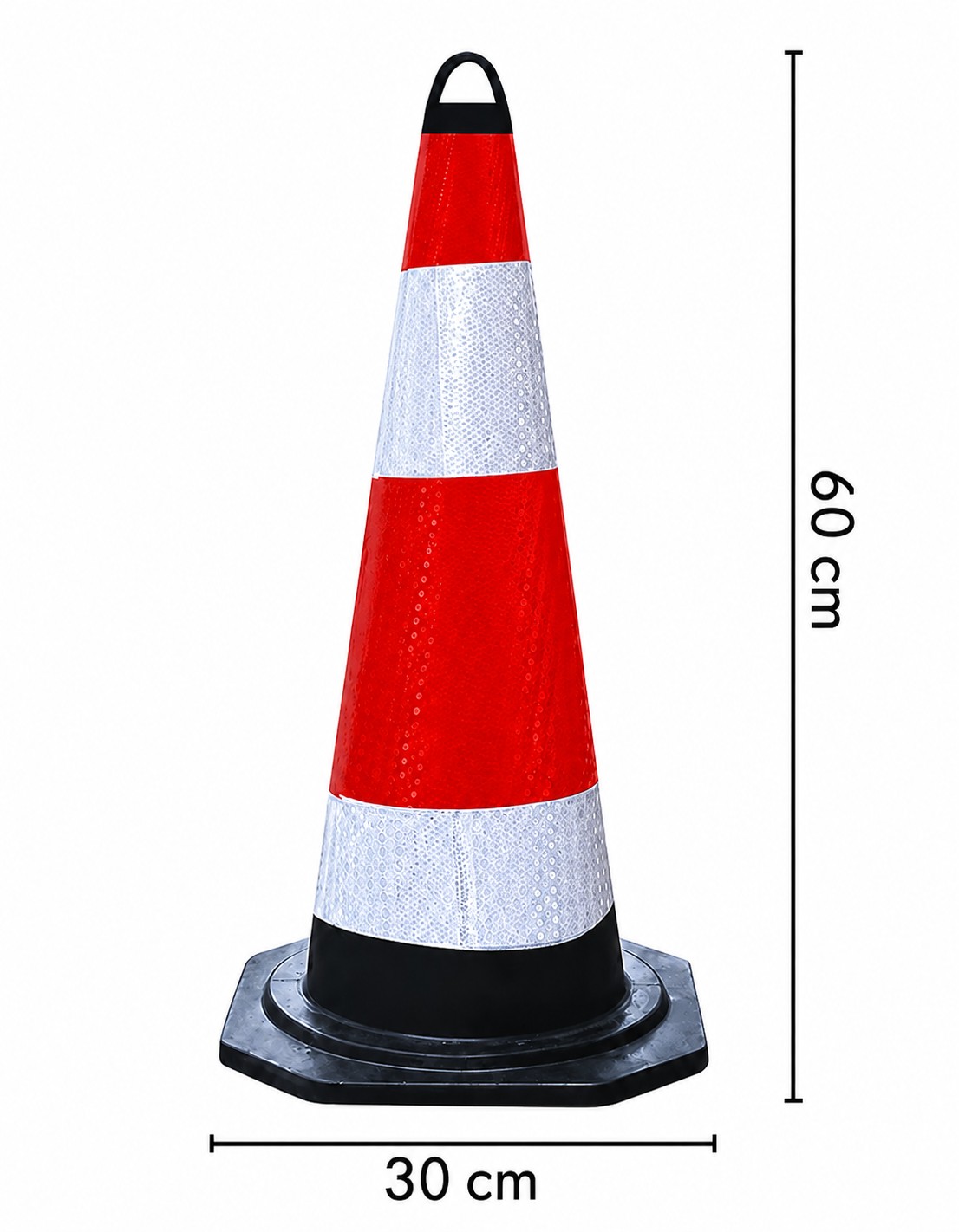 Pachołek Drogowy Ostrzegawczy Odblaskowy Gumowy Słupek Odblask 60 cm