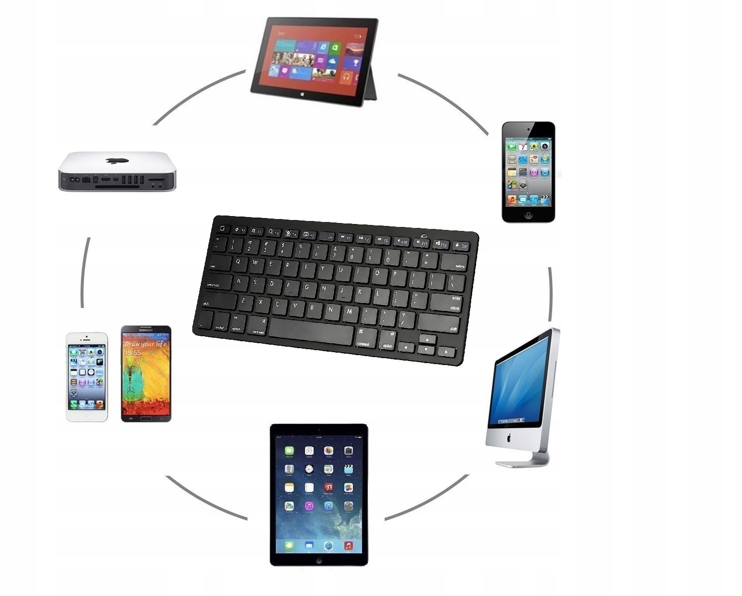 Klawiatura Bezprzewodowa Bluetooth iPad iMac PS