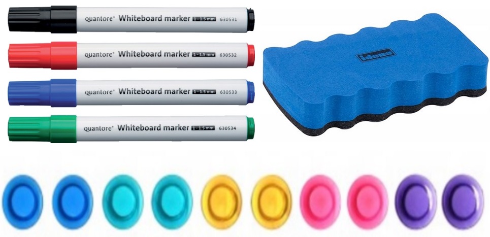 Tablica magnetyczna suchościeralna biała 80x120 +GR