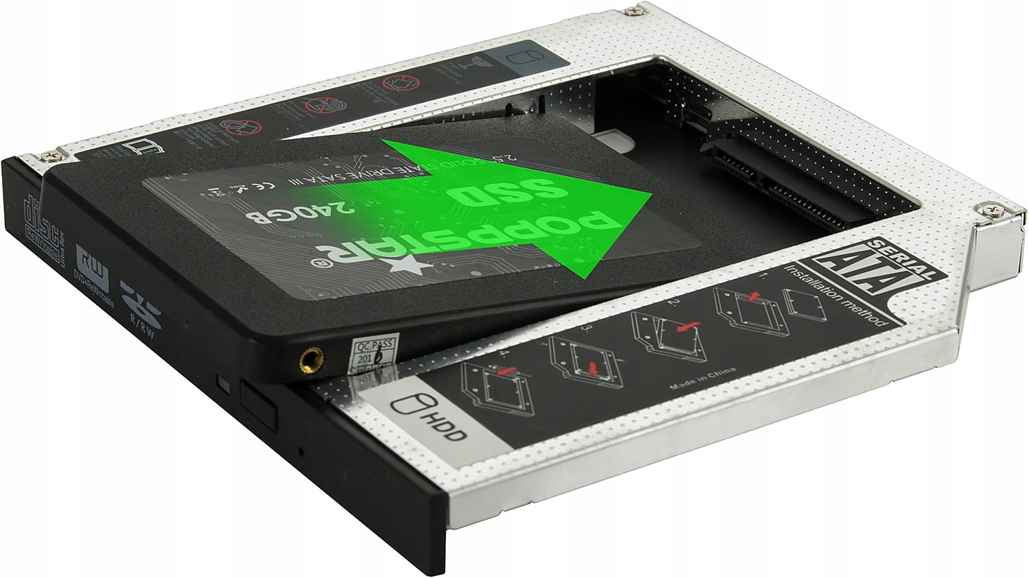 Kieszeń na drugi dysk ramka 2,5 HDD SSD SATA 12,7