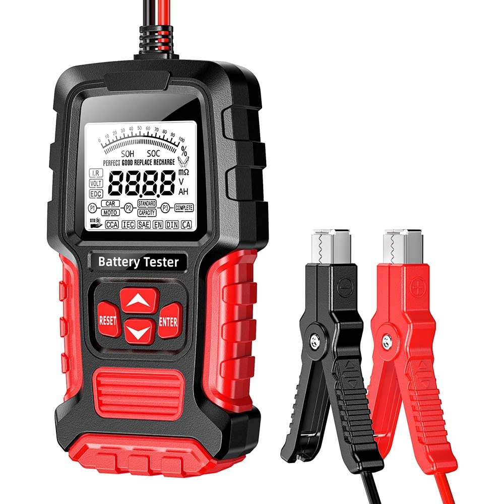 CYFROWY TESTER DO AKUMULATORÓW BATERII 12V 24V FOXSUR FBT-300 3Ah - 400Ah