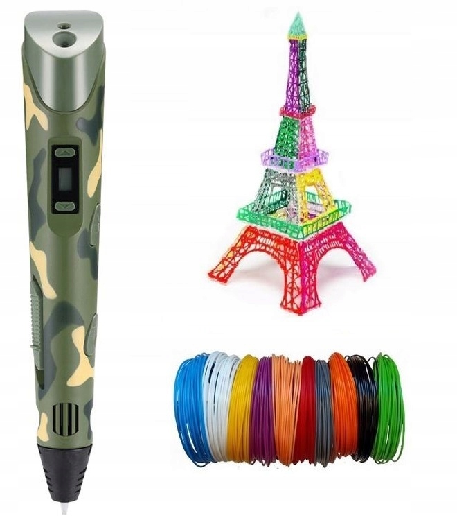 DŁUGOPIS DRUKARKA 3D PEN ZESTAW + WKŁADY 9 METRÓW MORO