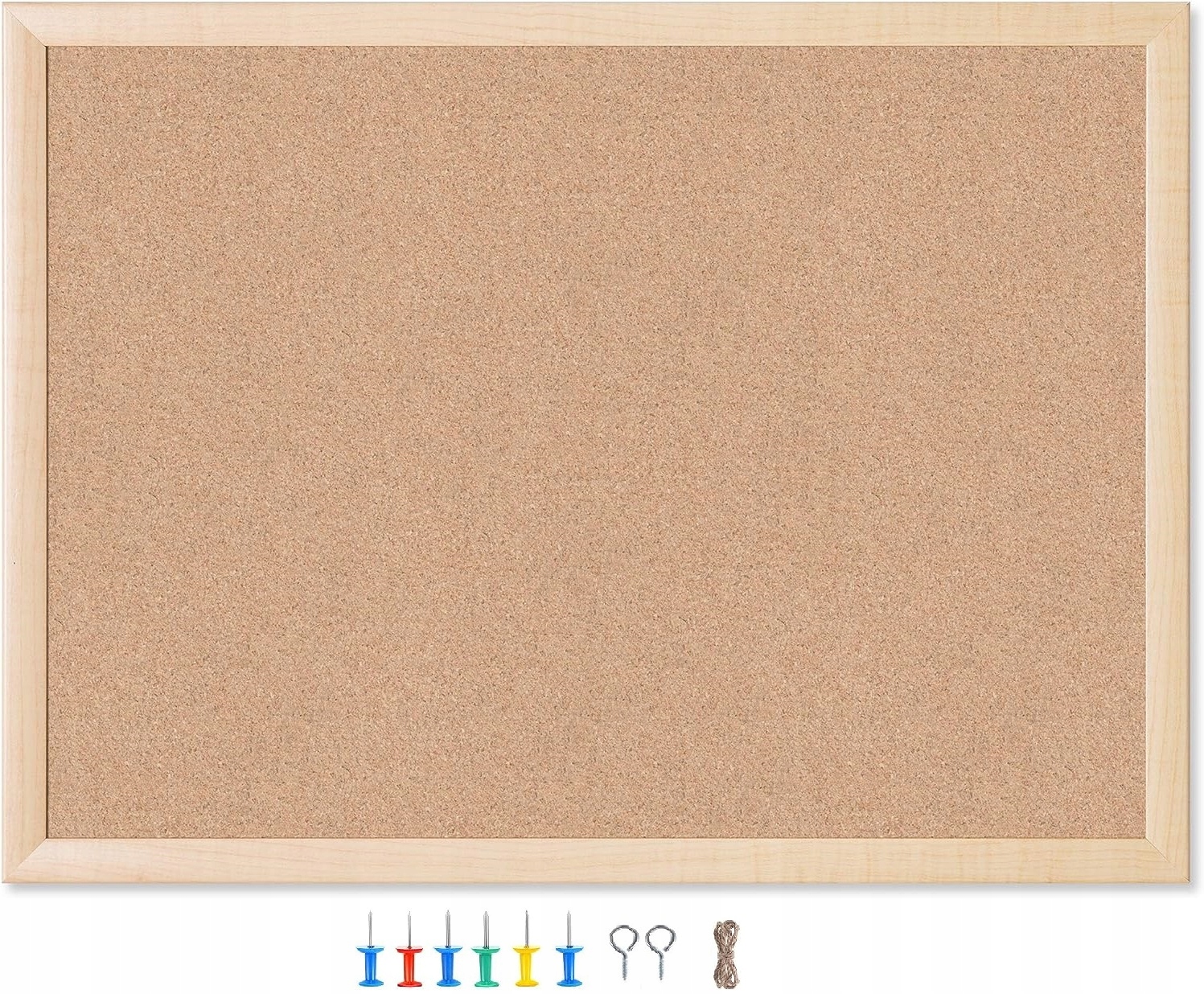 TABLICA KORKOWA drewniana rama 80x60 DUŻA +PINEZKI