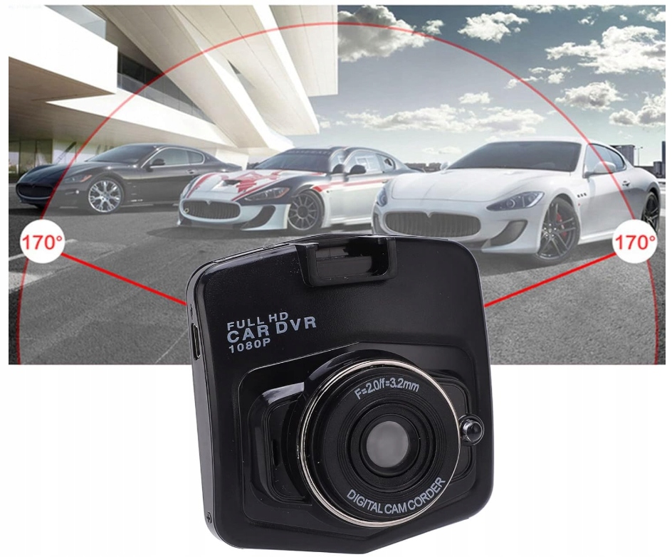 KAMERA Samochodowa Wideorejestrator 1080P FULL HD LCD Noktowizor