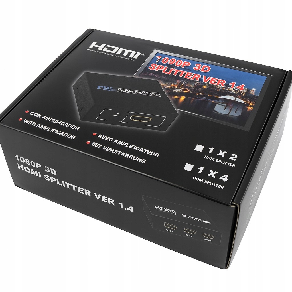 Splitter HDMI 1x4 4K*2K 3D FullHD Rozdzielacz HDCP