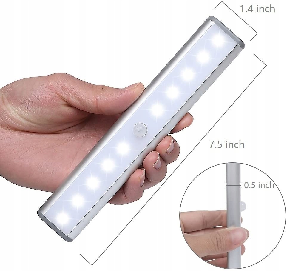 Bezprzewodowa Lampka LED z czujnikiem ruchu szafa