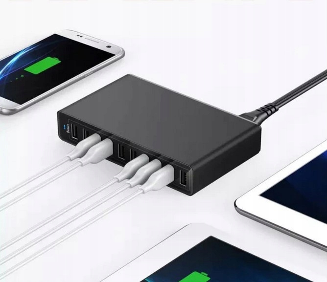 Ładowarka ścienna 10 portów USB 50W 10A