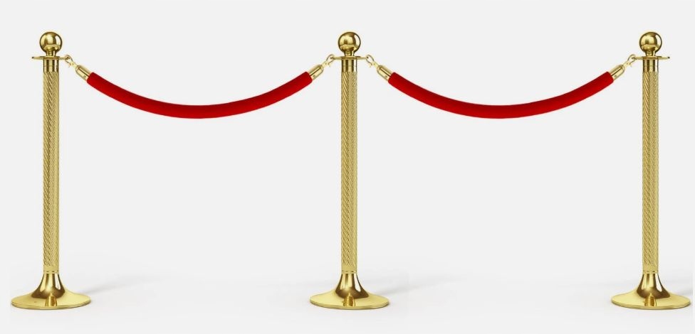 Sznur Odgradzający Lina do Słupków Hotelowych Teatralnych Czerwony 155 CM