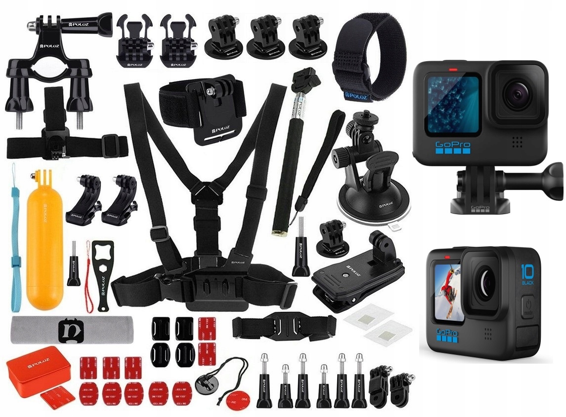 Zestaw 53w1 Akcesoriów do Kamer GOPRO HERO 8 7 6 5 BLACK Akcesoria 53 szt.