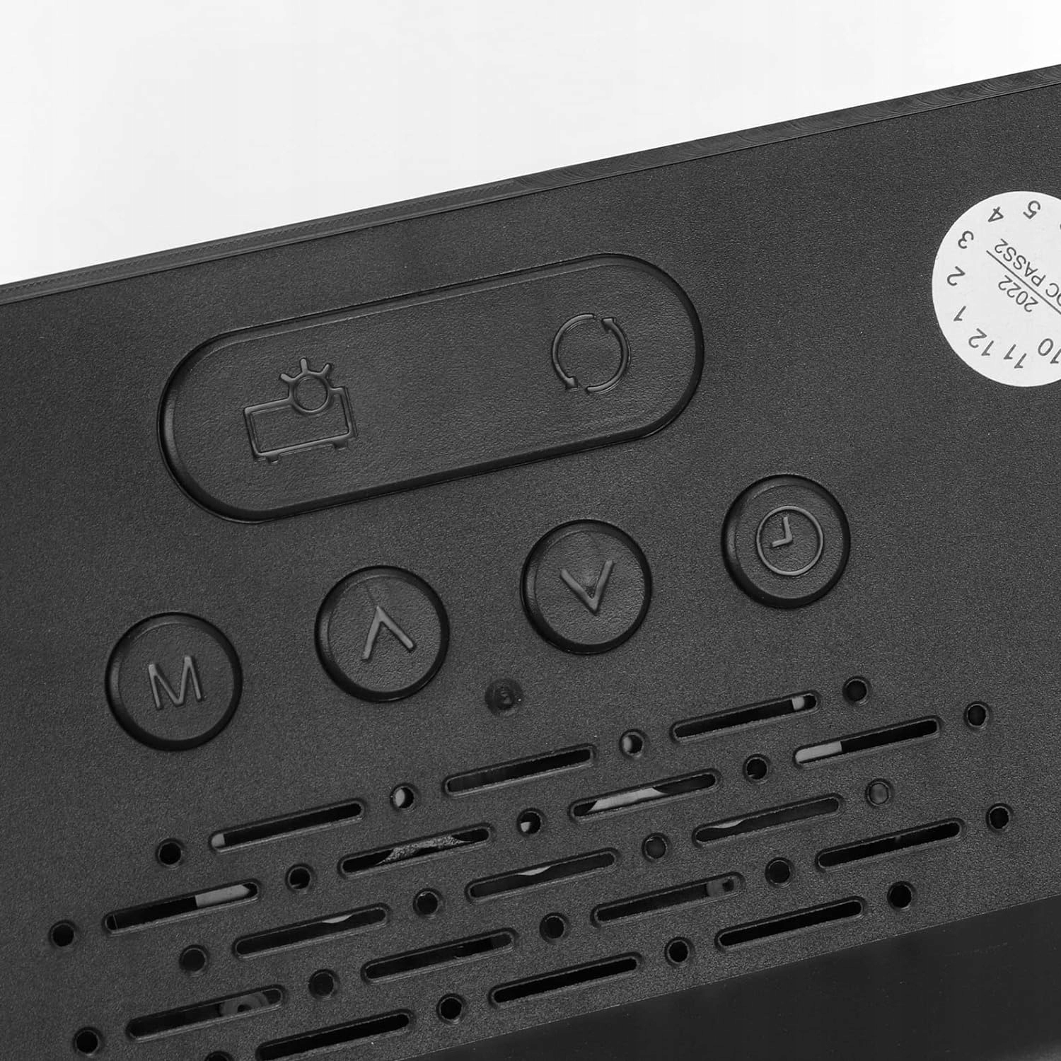 BUDZIK Zegar Cyfrowy Elektroniczny TERMOMETR PROJEKTOR Czasu LED LUSTRO
