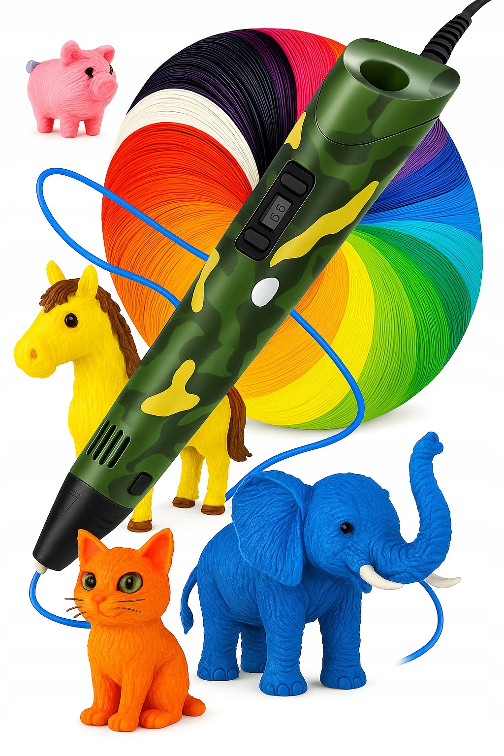 DŁUGOPIS DRUKARKA 3D PEN ZESTAW + WKŁADY 9 METRÓW MORO