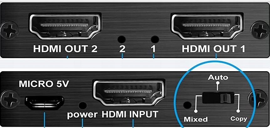 SPLITTER HDMI 2.0 1x2 4K UHD HDCP 2.2 Rozdzielacz