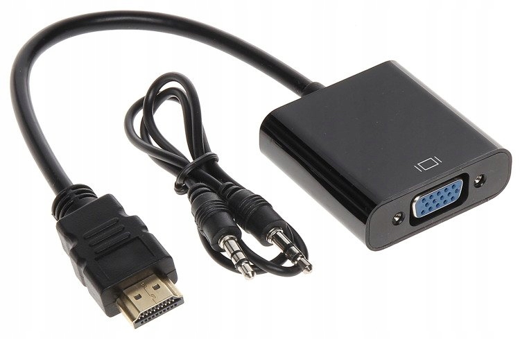 Adapter Konwerter HDMI do VGA DSUB + AUDIO