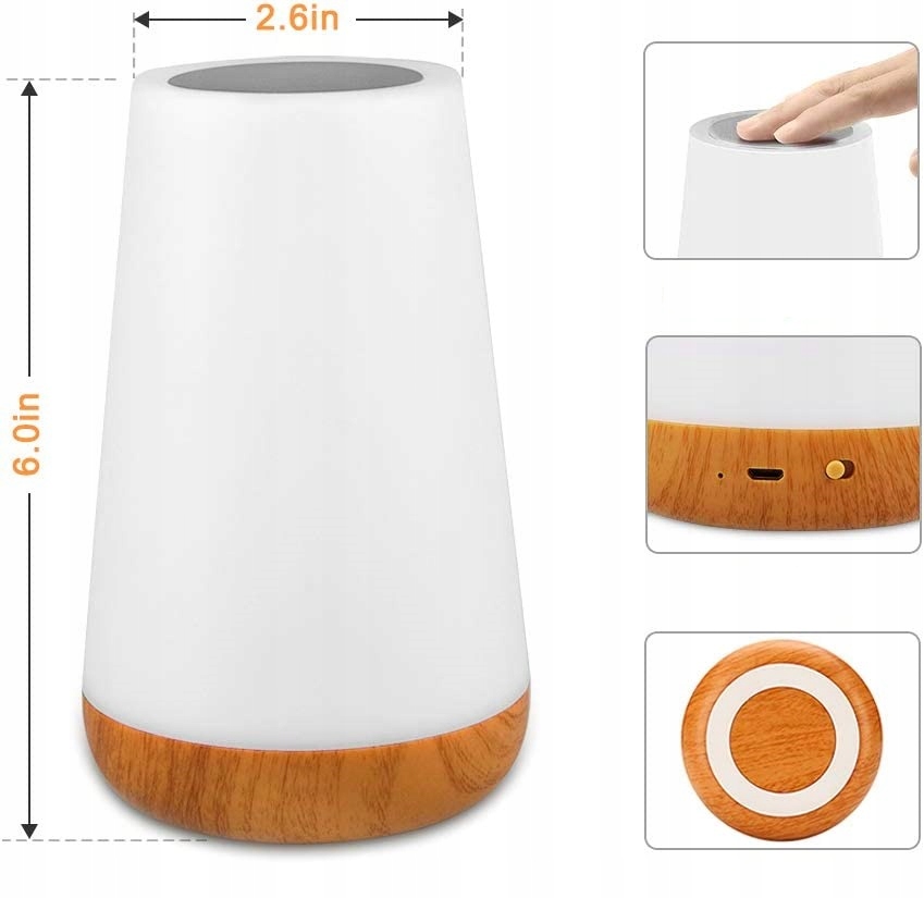 Bezprzewodowa Lampka 13 Kolory Dotykowa RGB pilot