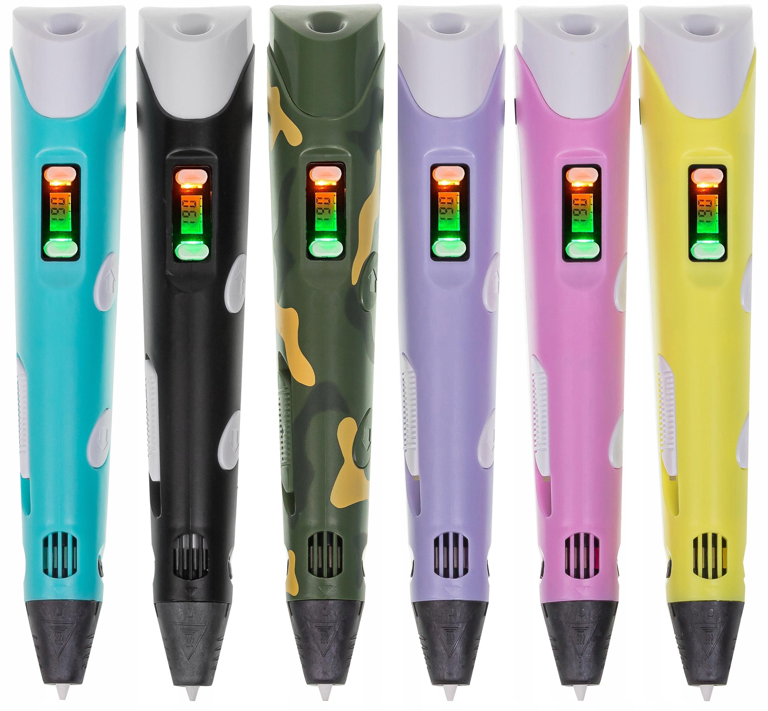 DŁUGOPIS DRUKARKA 3D PEN ZESTAW + WKŁADY 9 METRÓW RÓŻ