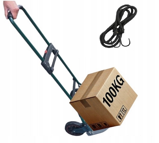 Lekki Wózek Transportowy Młynarka Składany Aluminium Magazynowy Mocny 100kg