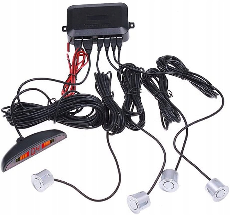 4 Czujniki Parkowania Cofania LED LCD PARKTRONIC