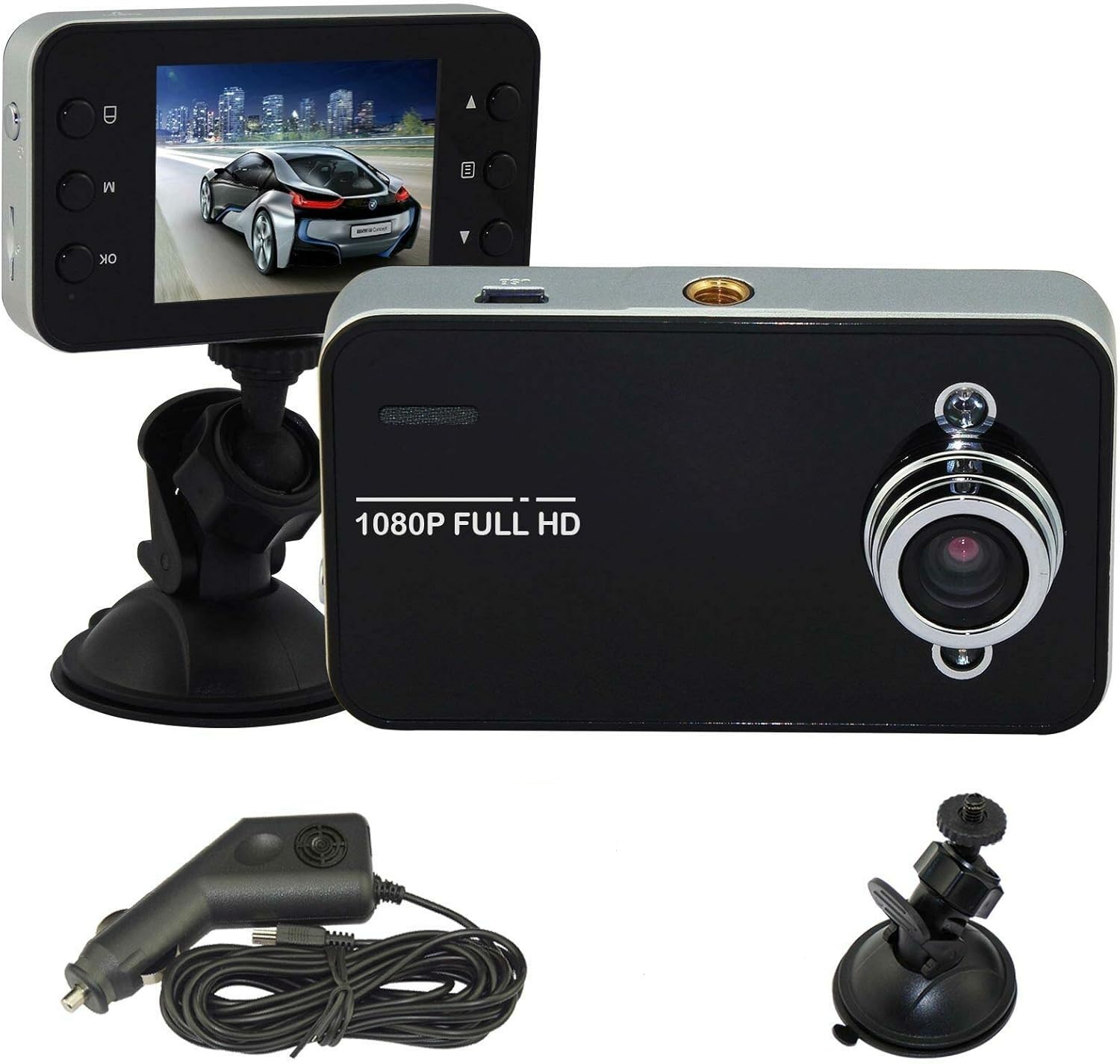 Kamera Samochodowa Wideorejestrator 1080P FULL HD Blackbox DVR LCD Noc