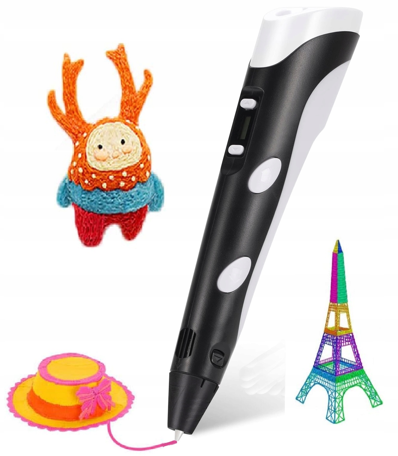 DŁUGOPIS DRUKARKA 3D PEN ZESTAW + WKŁADY 9 METRÓW CZARNY