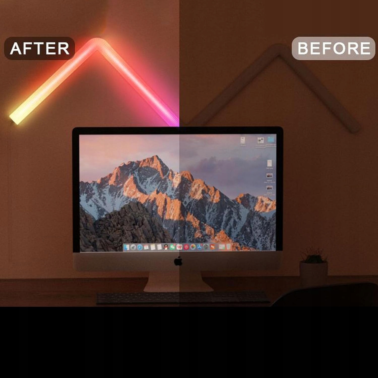 Inteligentne Panele LED 3+2 Lampa Ścienna LIGHTBAR RGBIC WiFi GLIDE WALL