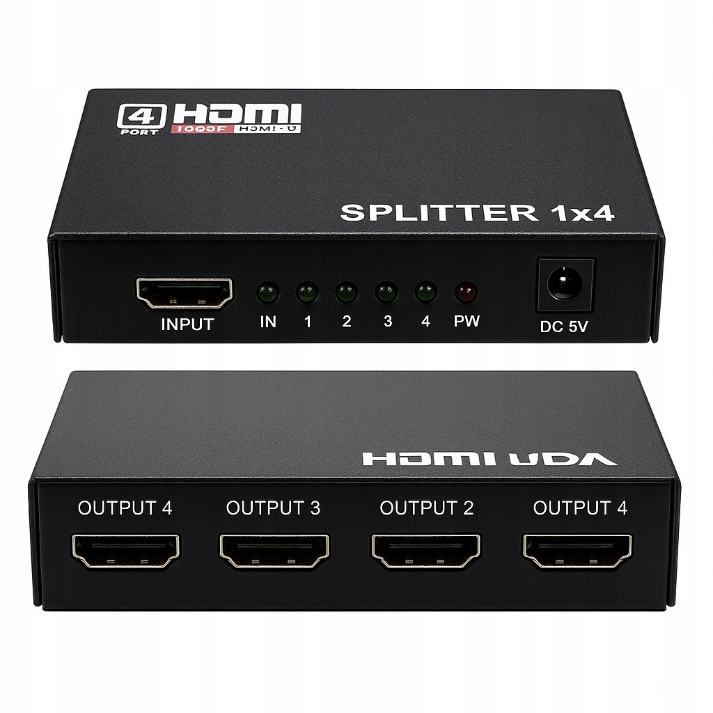 Splitter HDMI 1x4 4K*2K 3D FullHD Rozdzielacz HDCP