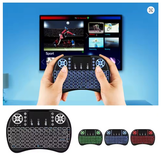 Klawiatura PODŚWIETLANA Bezprzewodowa Smart TV I8
