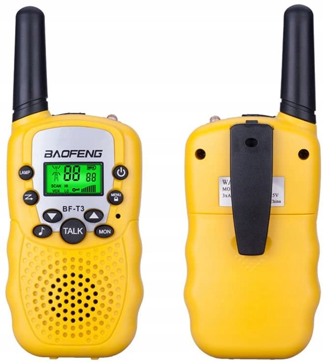 Baofeng 2x Krótkofalówka BF-T3 Walkie-Talkie PMR Żółty