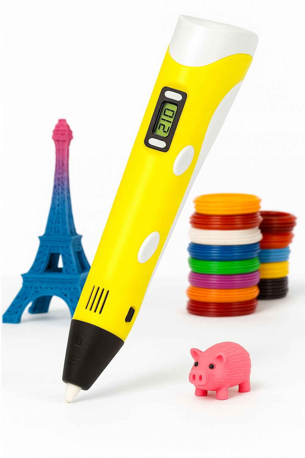 DŁUGOPIS DRUKARKA 3D PEN ZESTAW + WKŁADY 9 METRÓW ŻÓŁTY