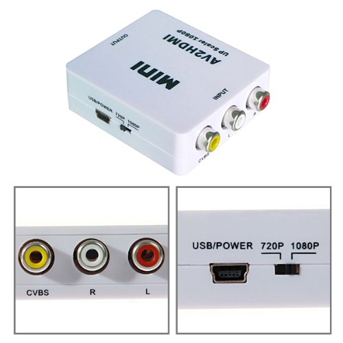 Konwerter sygnału 3x Cinch RCA 1080 do HDMI