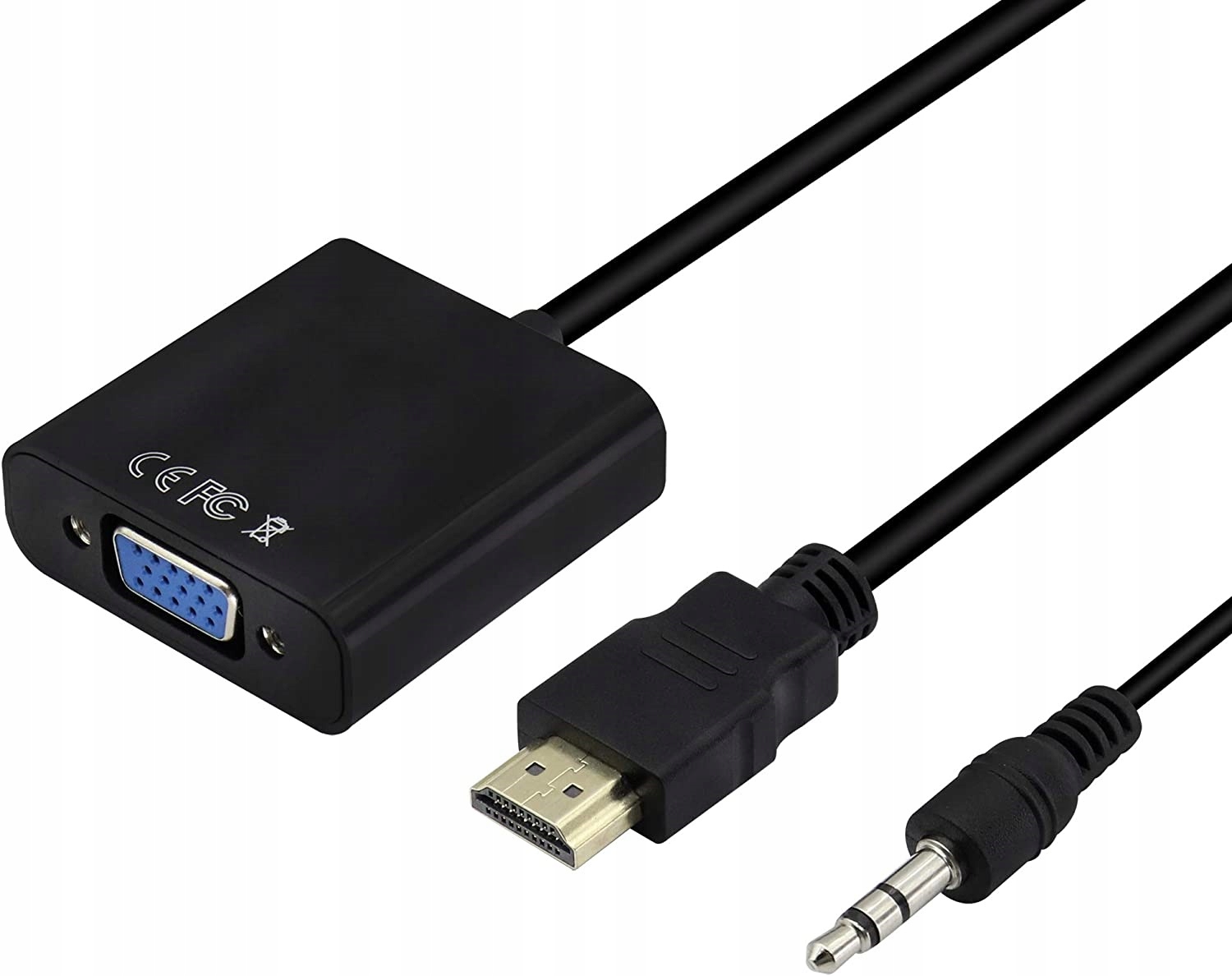 Adapter Konwerter HDMI do VGA DSUB + AUDIO