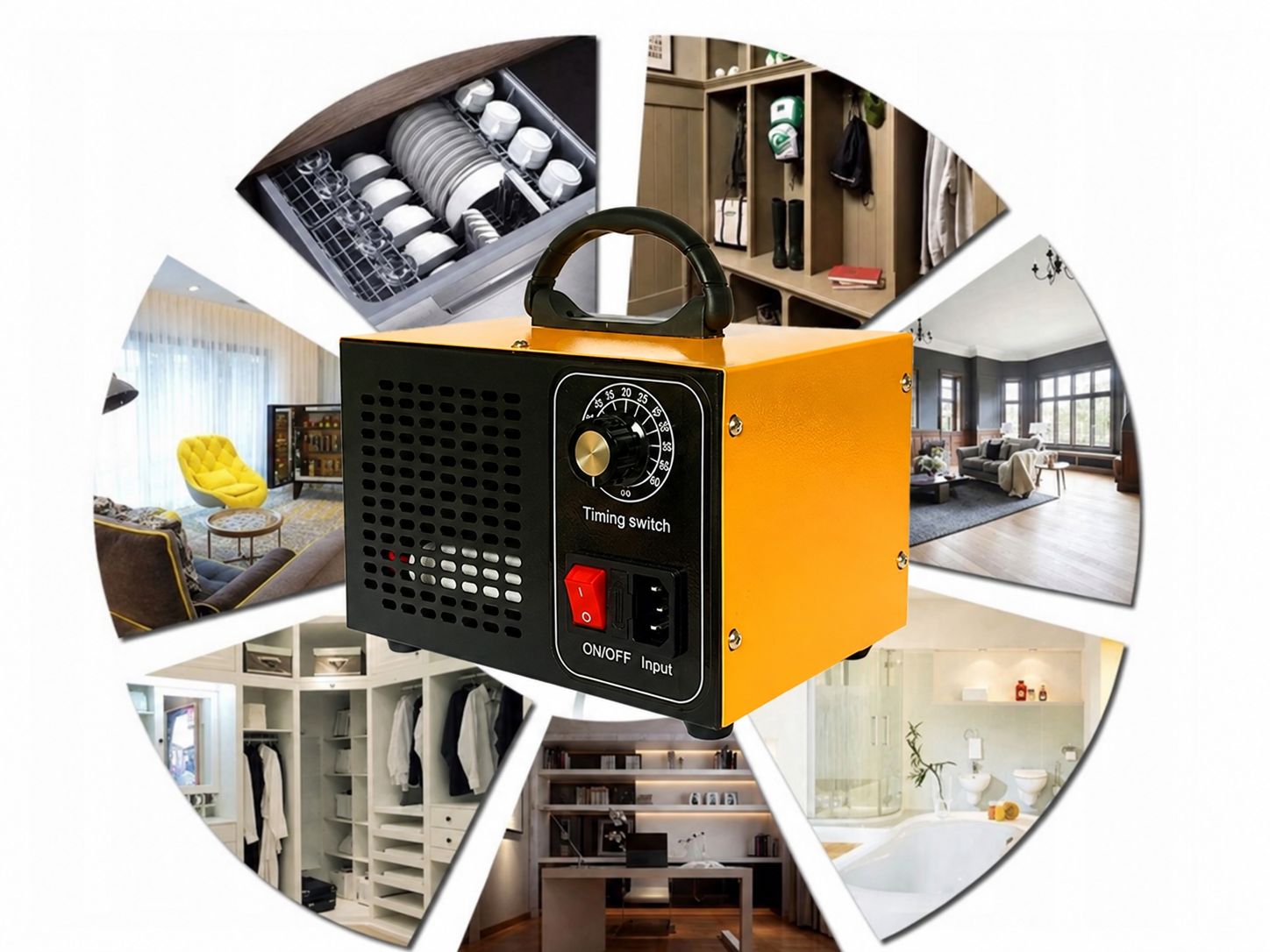 GENERATOR OZONU OZONATOR Czasomierz 28000 mg/h ŻÓŁTY