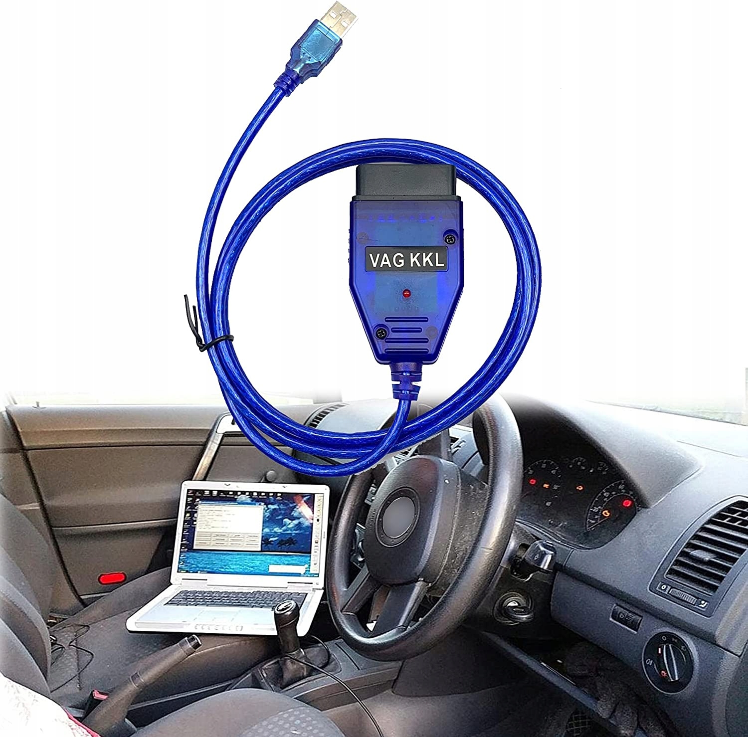 INTERFEJS DIAGNOSTYCZNY KKL VAG VW AUDI SKODA + CD CH340