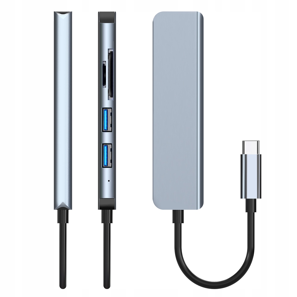 HUB ADAPTER 5W1 USB-C TYP USB 3.0 CZYTNIK SD / TF