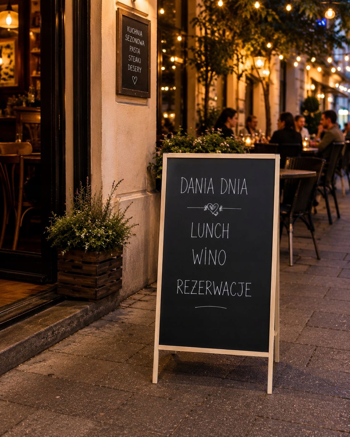 DUŻY Potykacz Reklamowy Kredowy Zewnętrzny Stojak Dwustronny Tablica 120x70