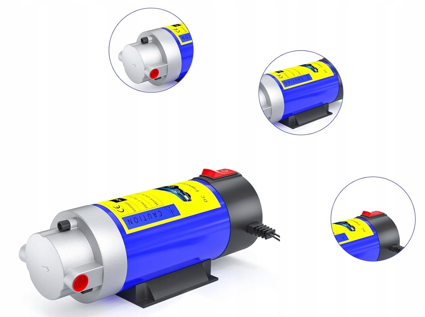 Elektryczna Pompka do Spuszczania Paliwa Oleju Pompa Przepływowa 12V 100W