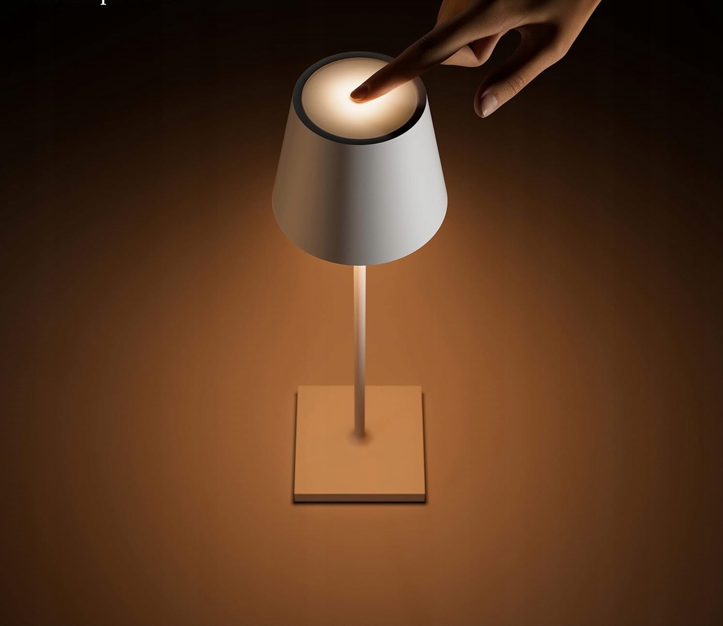 ELEGANCKA nowoczesna Lampa Stołowa LED bezprzewodowa sterowanie dotykowe BIAŁA