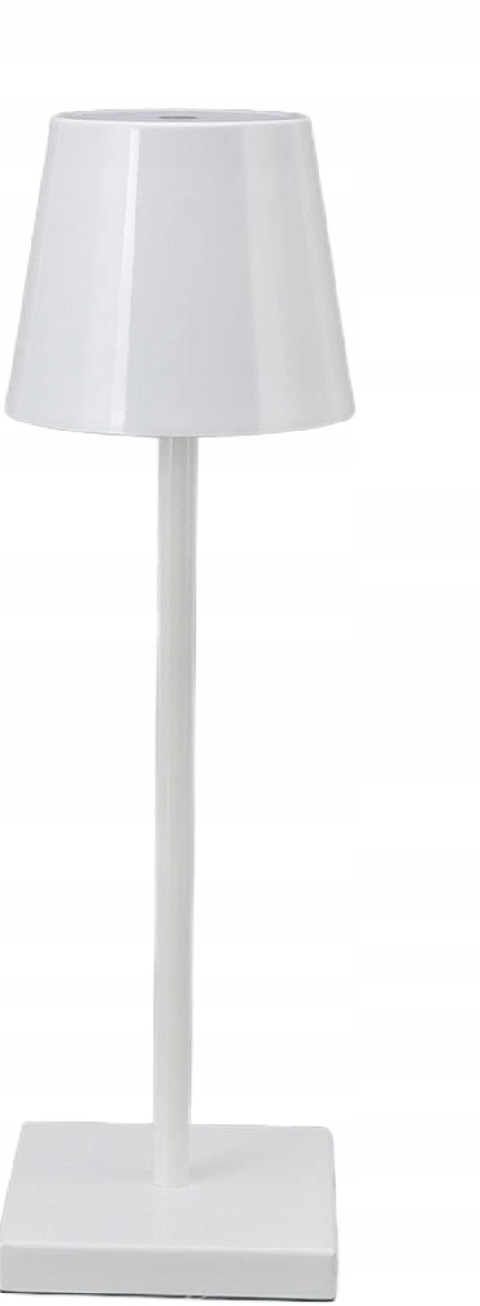 ELEGANCKA nowoczesna Lampa Stołowa LED bezprzewodowa sterowanie dotykowe BIAŁA