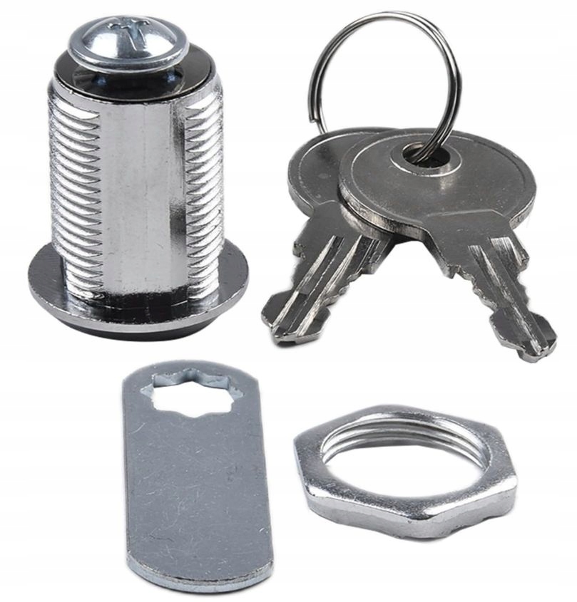 Zamek Krzywkowy Do Skrzynki na Listy Szafki Kasetowy 2x Klucz 30mm