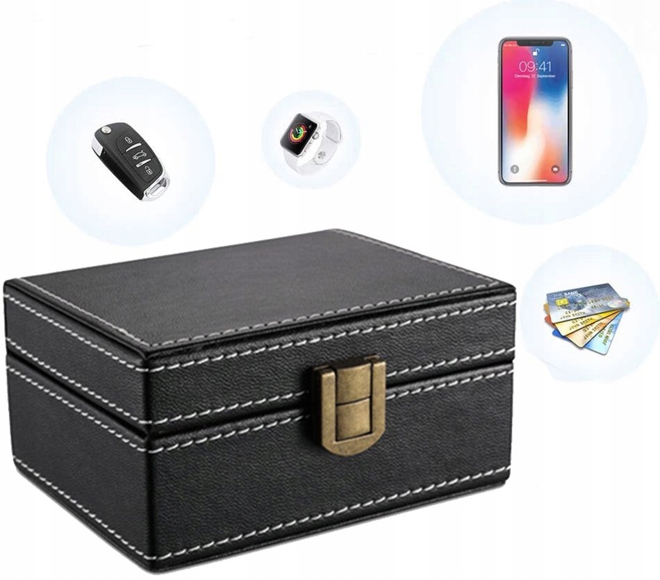 Pudełko na kluczyk Keyless Klatka Faradaya Skóra