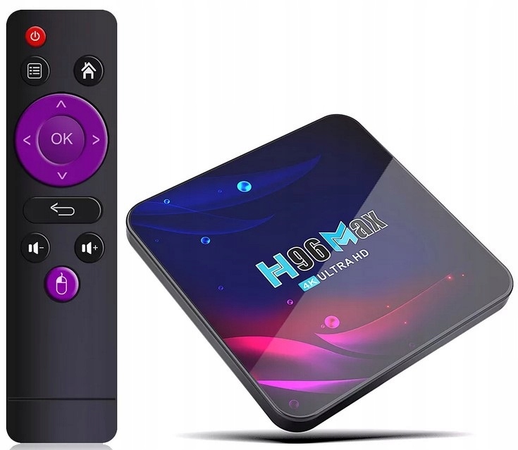 H96 MAX 4/64GB ANDROID Smart TV BOX PRZYSTAWKA 4K