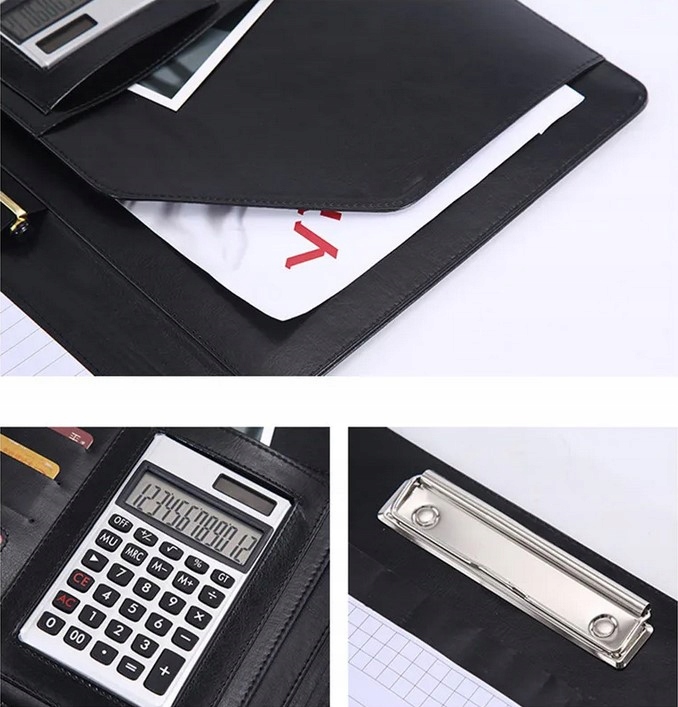 Elegancki Biwuar Aktówka Teczka Biznesowa Multi Organizer A4