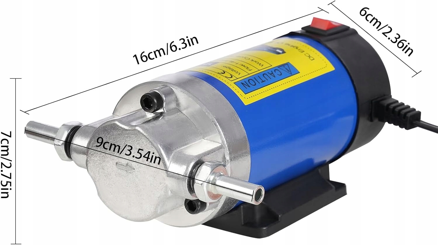 Elektryczna Pompka do Spuszczania Paliwa Oleju Pompa Przepływowa 12V 100W